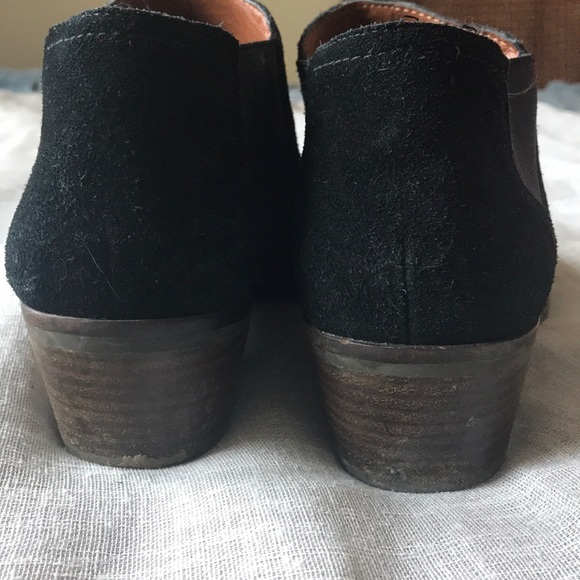 Lucky Brand black suede ankle booties - Picture 4 of 5